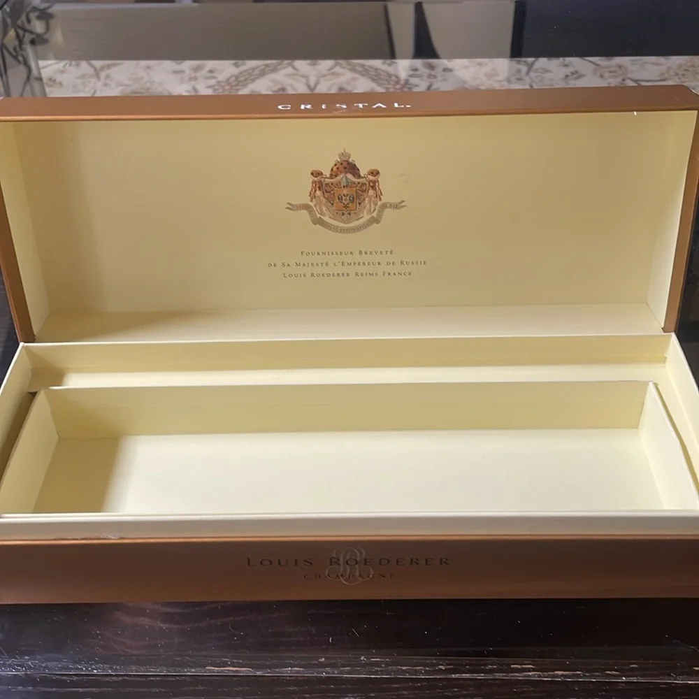 Cristal Empty Champagne Box - Gold